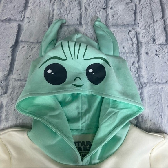 Star Wars The Child Grogu/Yoda hoodie dress size Medium ((7-8) - Picture 13 of 16